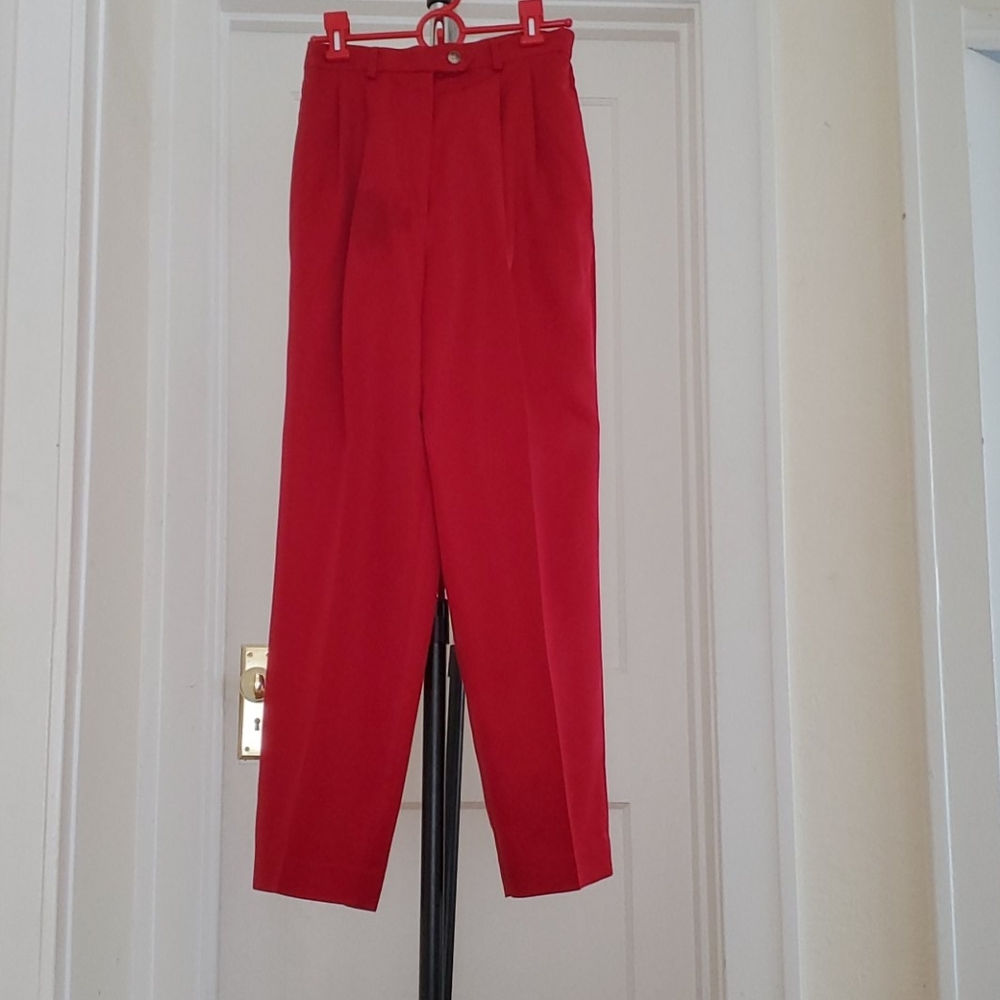 Talbots Womens bright red dress trousers